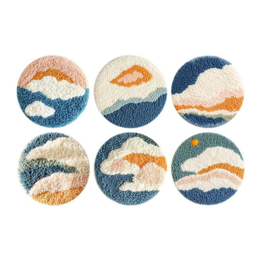 Cloud Drift-Punch Needle Coaster