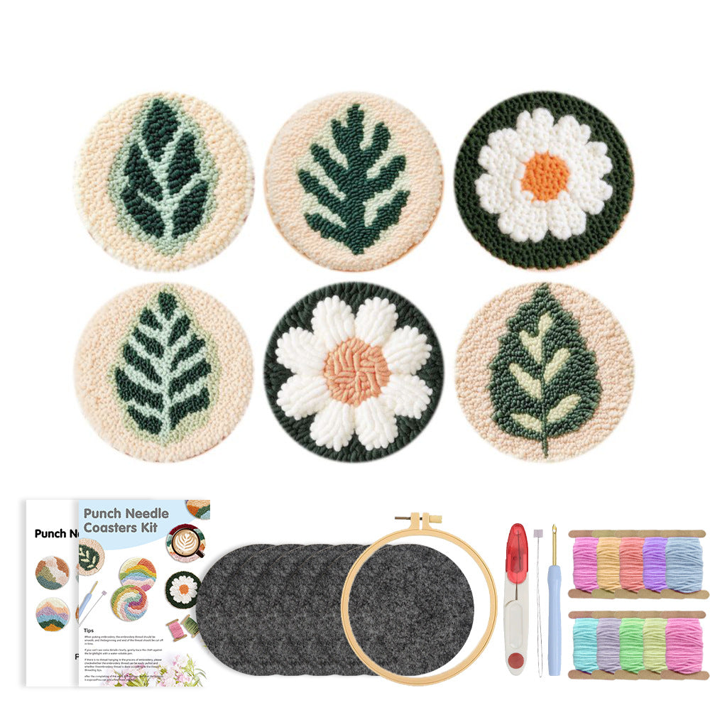 Forest Whisper-Punch Needle Coaster
