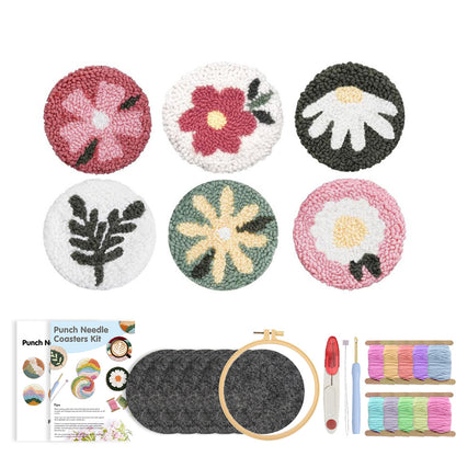 Garden Patch-Punch Needle Coaster