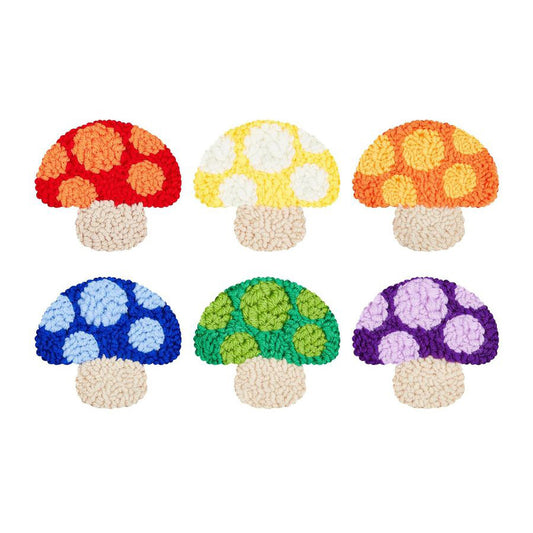 Mushroom Parade-Punch Needle Coaster
