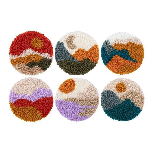 Sunset Vista-Punch Needle Coaster