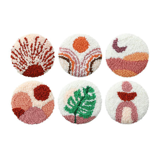 Soft Boho-Punch Needle Coaster