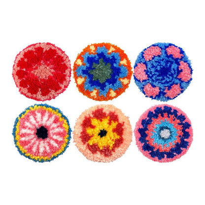 Fluffy Burst-Punch Needle Coaster