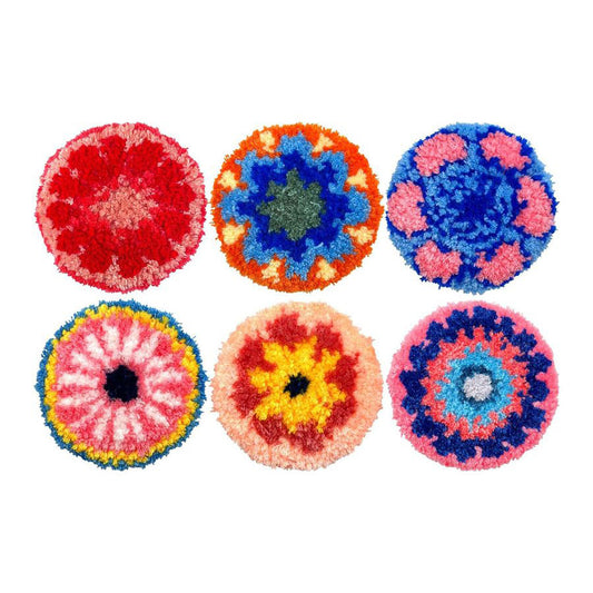 Fluffy Burst-Punch Needle Coaster