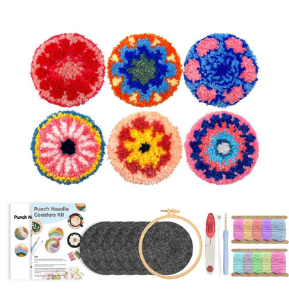 Fluffy Burst-Punch Needle Coaster