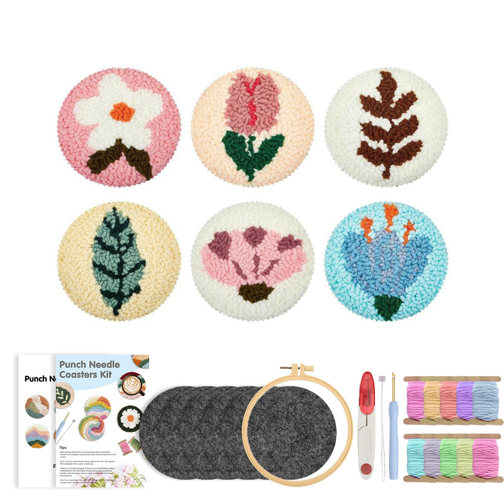 Garden Muse-Punch Needle Coaster