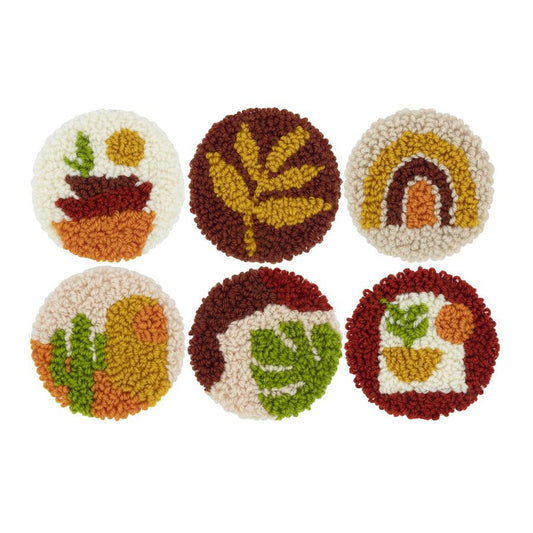 Boho Terra Garden-Punch Needle Coaster