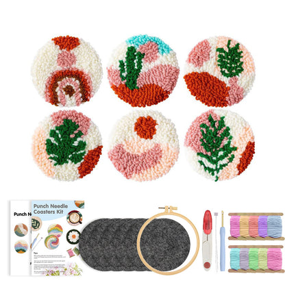 Desert Bloom-Punch Needle Coaster