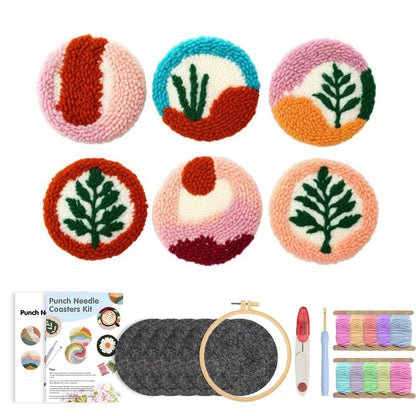 Desert Dusk-Punch Needle Coaster