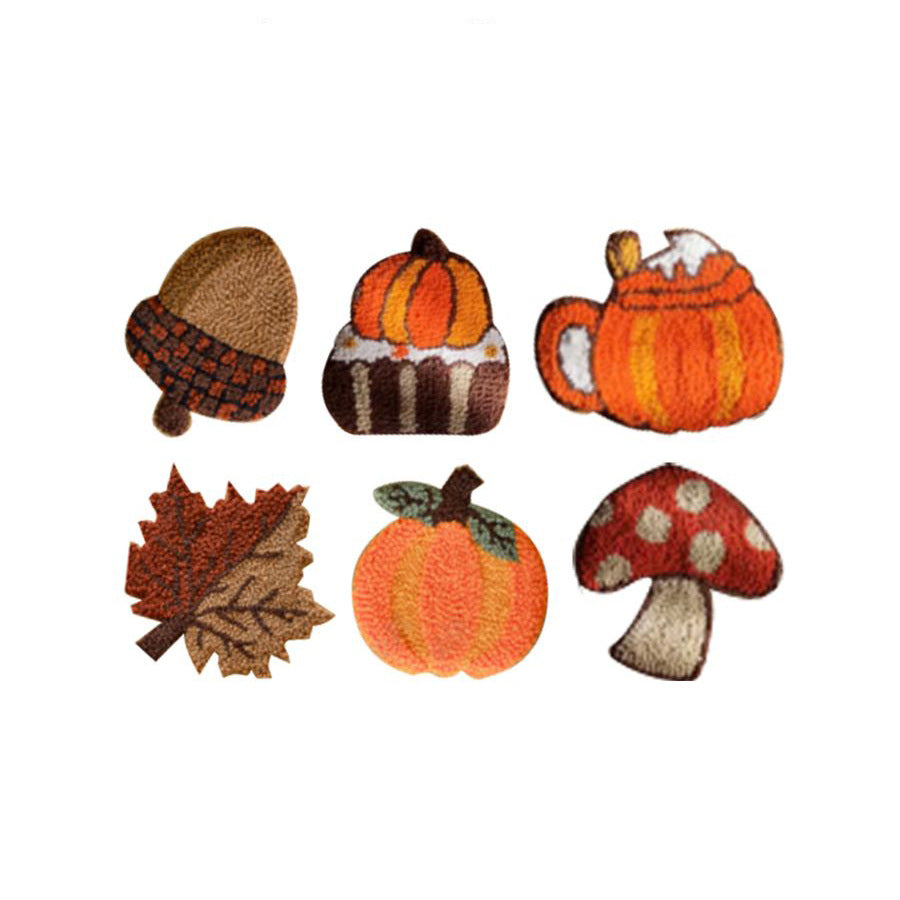 Autumn Harvest-Punch Needle Coaster
