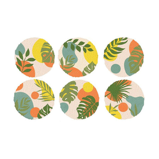 Tropical Mood-Punch Needle Coaster