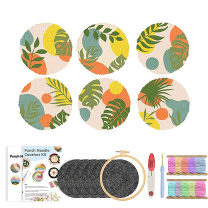 Tropical Mood-Punch Needle Coaster