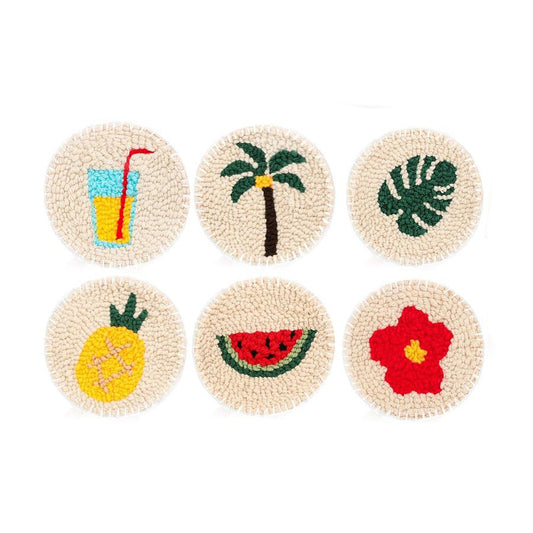 Summer Sips-Punch Needle Coaster