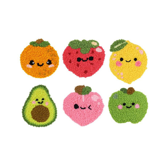 Kawaii Fruit Friends-Punch Needle Coaster