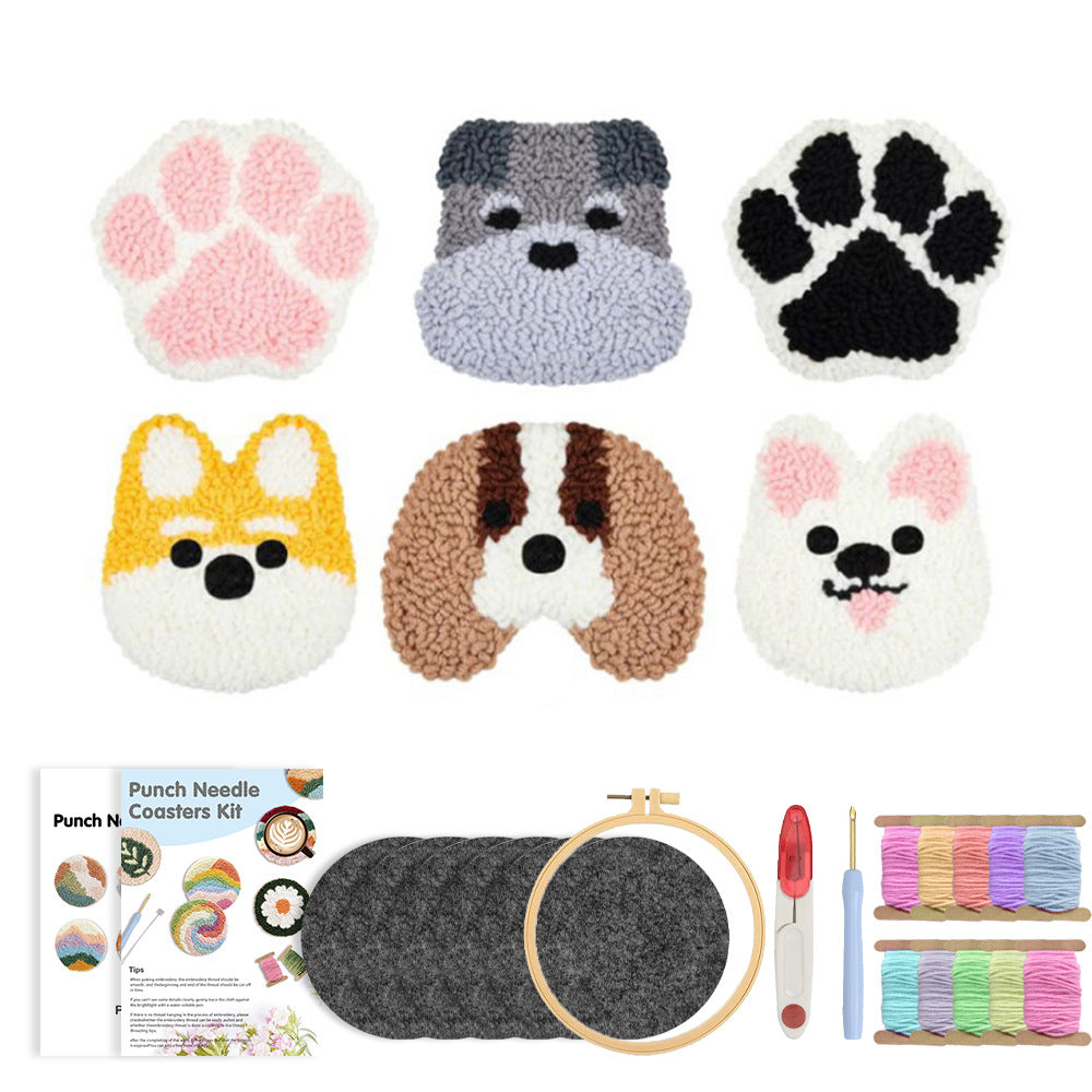 Paw Pals-Punch Needle Coaster