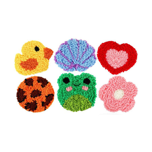 Playful Charms-Punch Needle Coaster