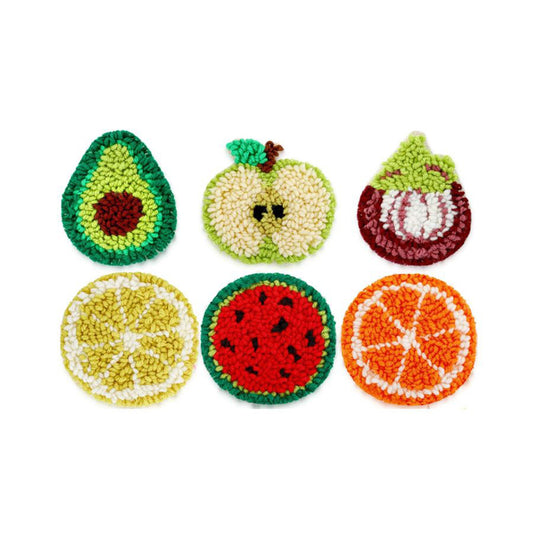 Citrus Medley-Punch Needle Coaster