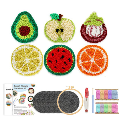 Citrus Medley-Punch Needle Coaster