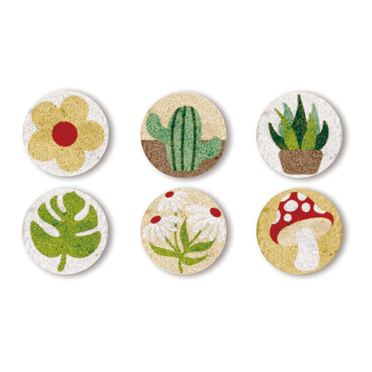 Calm Botanic-Punch Needle Coaster