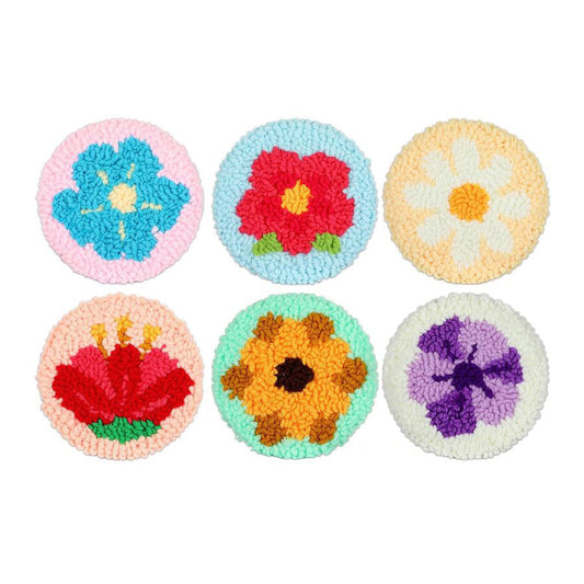 Bloom Parade-Punch Needle Coaster