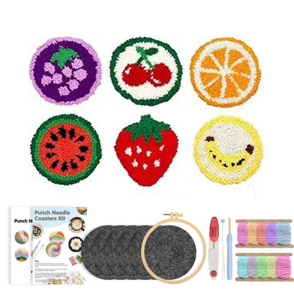 Fruit Stand-Punch Needle Coaster