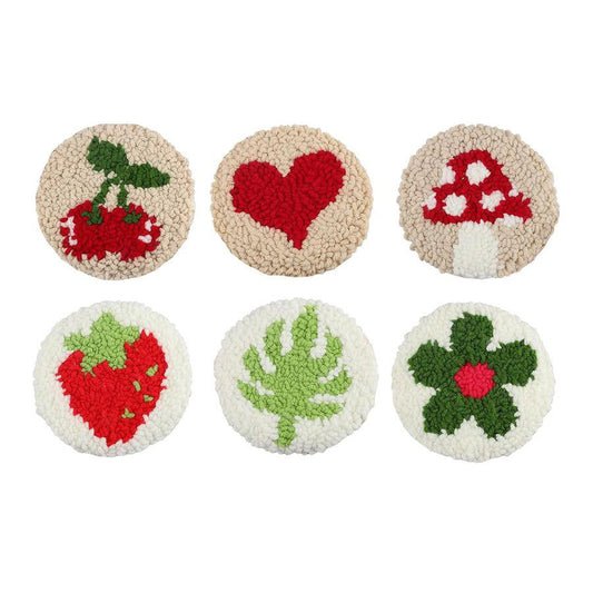 Lucky Garden Mix-Punch Needle Coaster