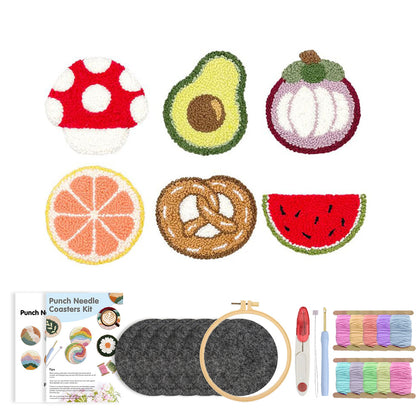 Fresh Market Mix-Punch Needle Coaster