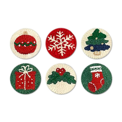 Cozy Noel-Punch Needle Coaster